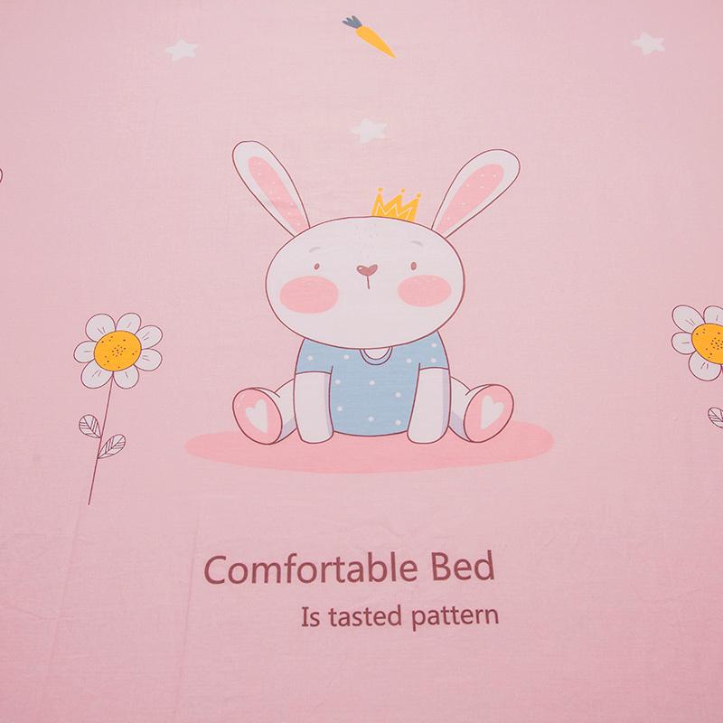 Pink Princess Bunny Fitted Bedsheet-Kawaii Dream
