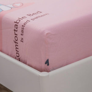 Pink Princess Bunny Fitted Bedsheet-Kawaii Dream