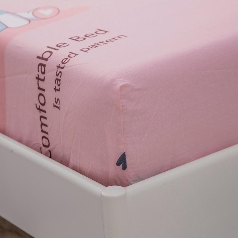 Pink Princess Bunny Fitted Bedsheet-Kawaii Dream