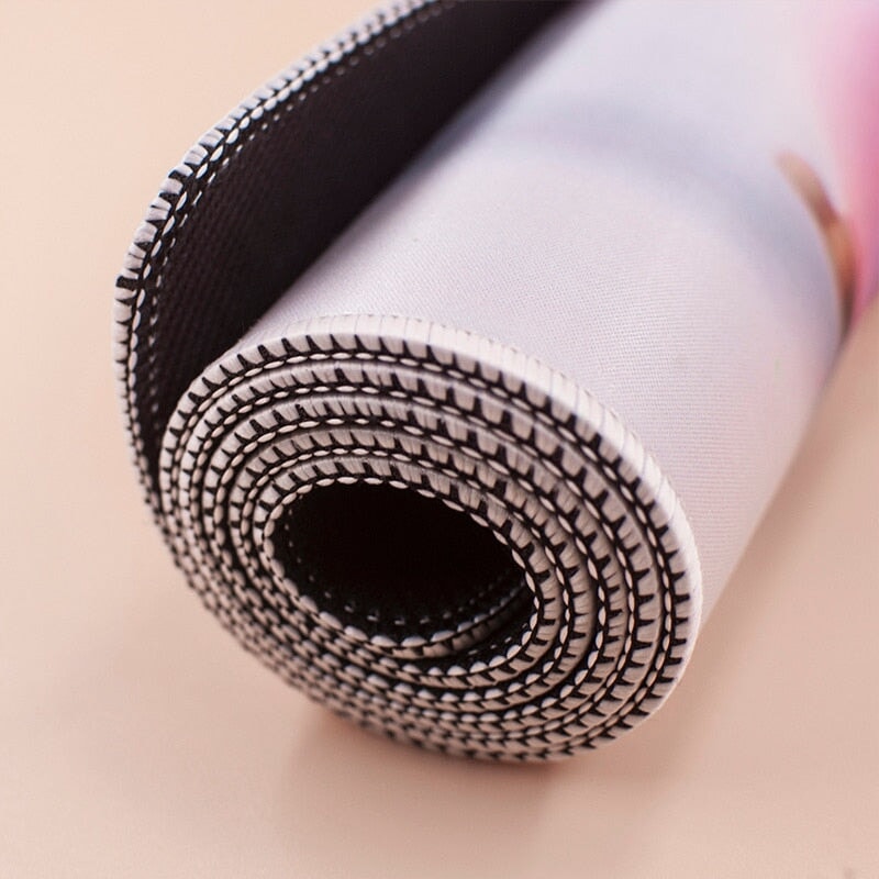 Pink Red Marble Abstract Art Large Mouse Pad-Kawaii Dream