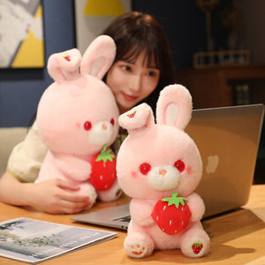 Pink Strawberry Bunny Rabbit Plush-Kawaii Dream