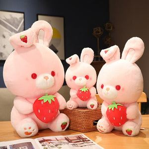 Pink Strawberry Bunny Rabbit Plush-Kawaii Dream