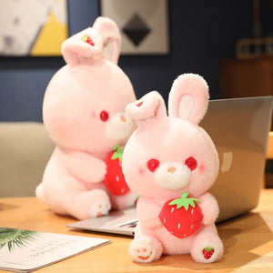 Pink Strawberry Bunny Rabbit Plush-Kawaii Dream