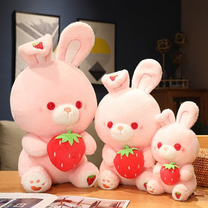 Pink Strawberry Bunny Rabbit Plush-Kawaii Dream