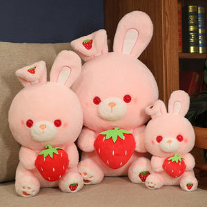 Pink Strawberry Bunny Rabbit Plush-Kawaii Dream