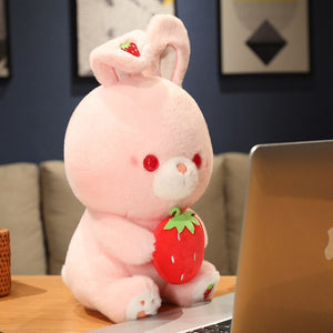 Pink Strawberry Bunny Rabbit Plush-Kawaii Dream