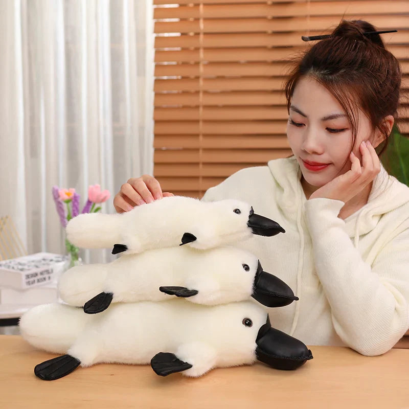 Pleep the Fluffy Brown & White Platypus Plush-Kawaii Dream
