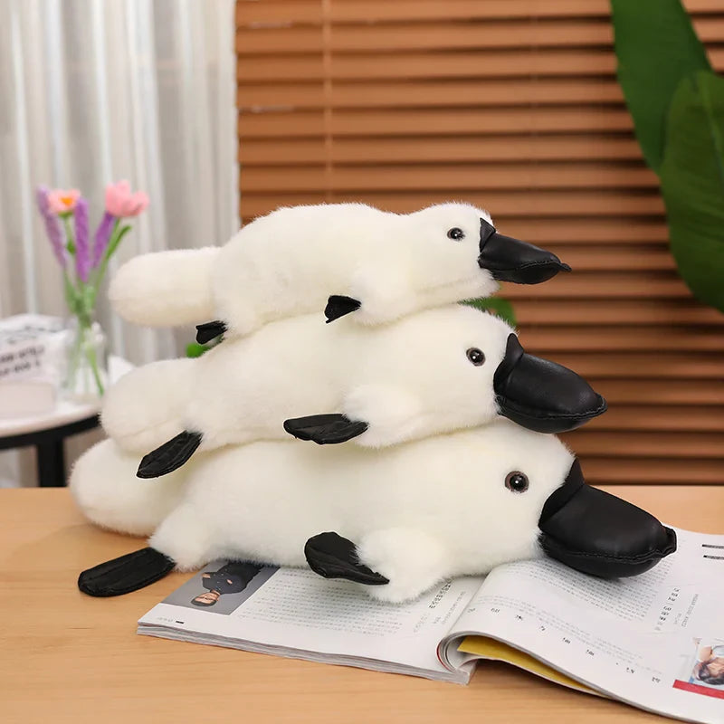 Pleep the Fluffy Brown & White Platypus Plush-Kawaii Dream