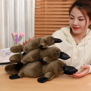 Pleep the Fluffy Brown & White Platypus Plush-Kawaii Dream