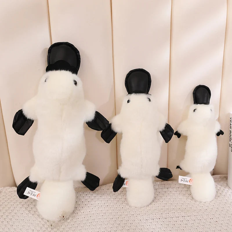 Pleep the Fluffy Brown & White Platypus Plush-Kawaii Dream