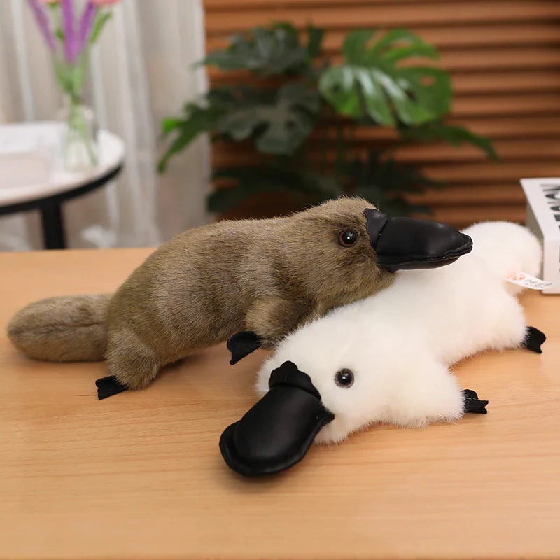 Pleep the Fluffy Brown & White Platypus Plush-Kawaii Dream