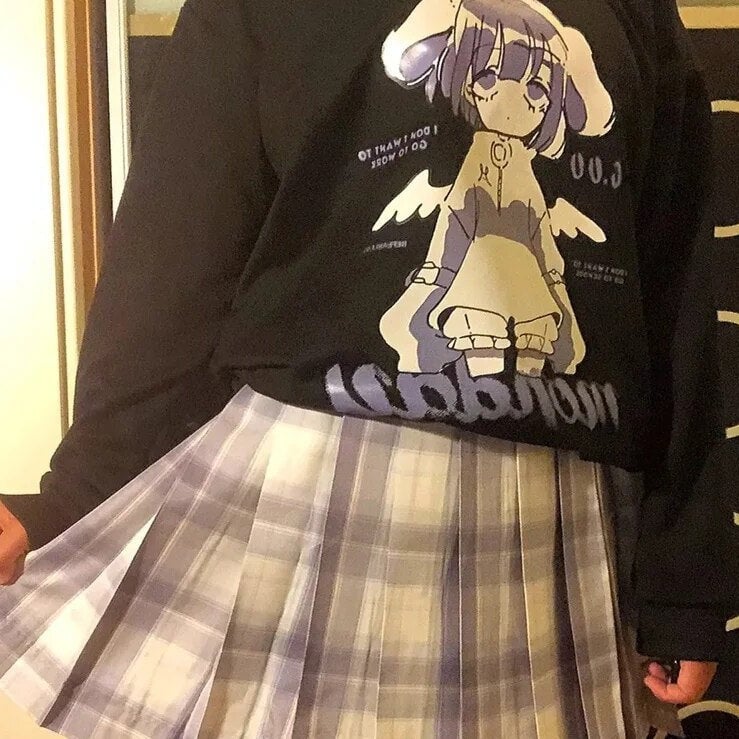 Purple Anime Angel Women's Sweatshirt-Kawaii Dream