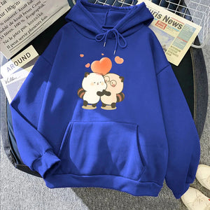 Raccoon Hug Love Heart Unisex Hoodie-Kawaii Dream