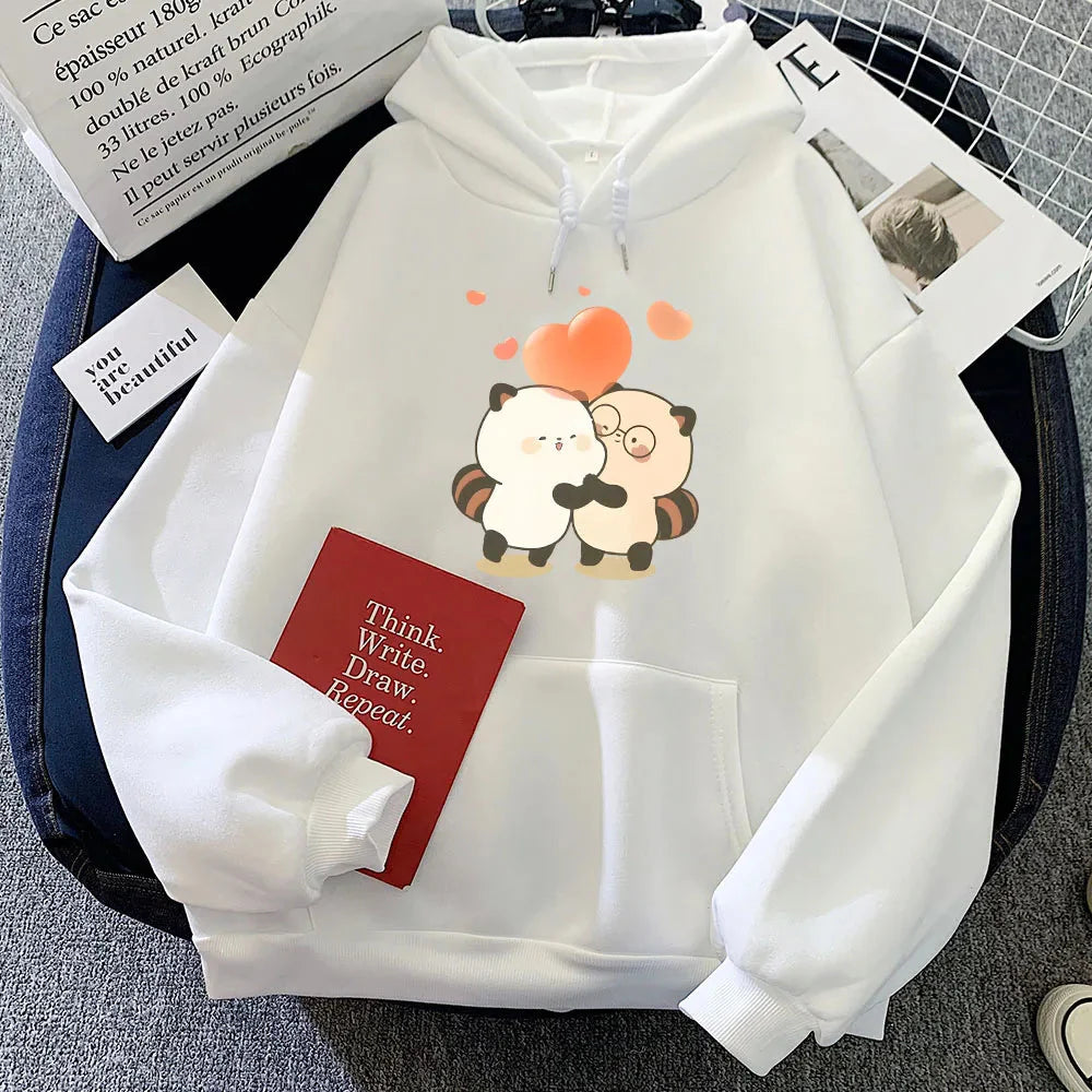 Raccoon Hug Love Heart Unisex Hoodie-Kawaii Dream