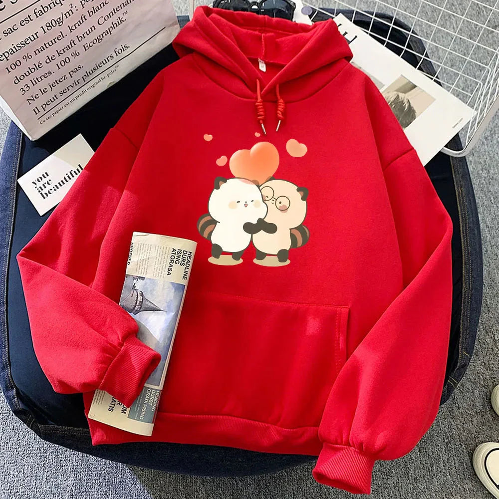 Raccoon Hug Love Heart Unisex Hoodie-Kawaii Dream