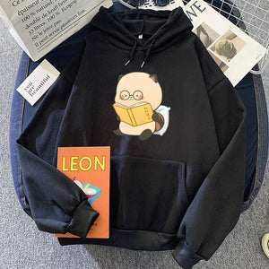 Raccoon Reading Book Unisex Hoodie-Kawaii Dream