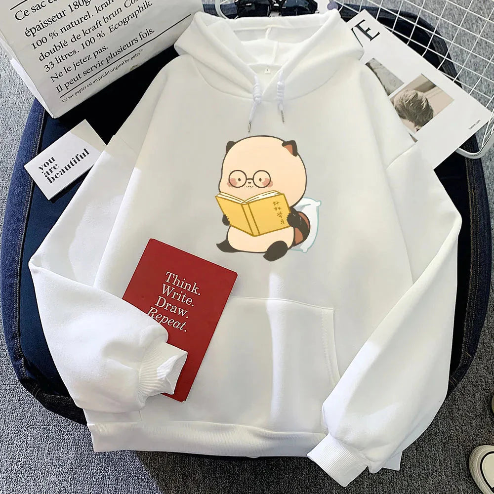 Raccoon Reading Book Unisex Hoodie-Kawaii Dream