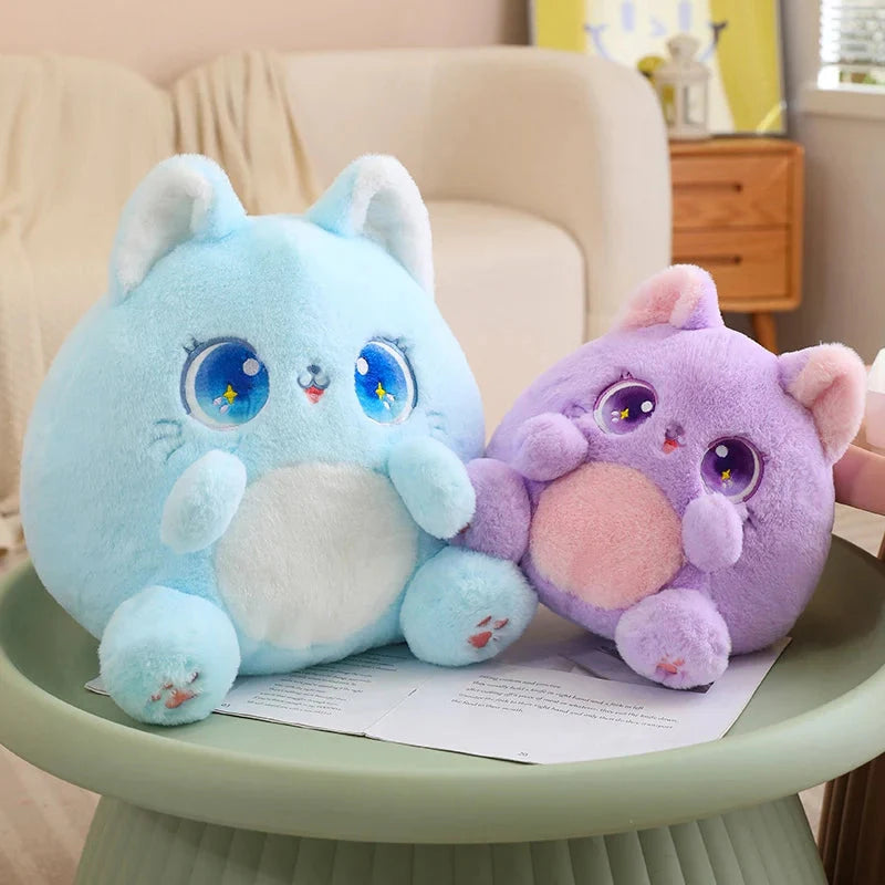 Rainbow Fluffy Cat Squad Ball Plushies-Kawaii Dream