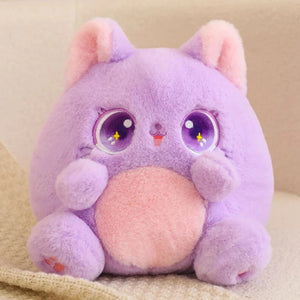 Rainbow Fluffy Cat Squad Ball Plushies-Kawaii Dream