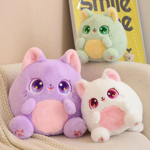 Rainbow Fluffy Cat Squad Ball Plushies-Kawaii Dream