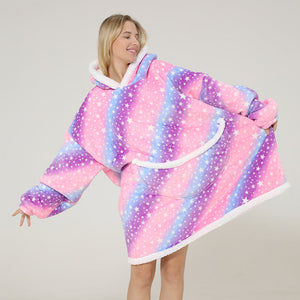 Rainbow Parents & Kids Combo Oversized Blanket Hoodies-Kawaii Dream