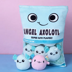 Rainbow Pink Blue Axolotl Candy Bag Plushies-Kawaii Dream