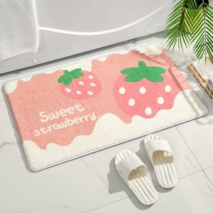Rectangle Kawaii Floral Non-Slip Bathroom Mat-Kawaii Dream
