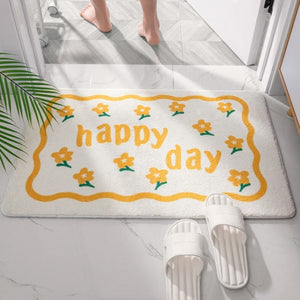 Rectangle Kawaii Floral Non-Slip Bathroom Mat-Kawaii Dream