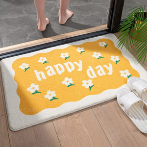 Rectangle Kawaii Floral Non-Slip Bathroom Mat-Kawaii Dream