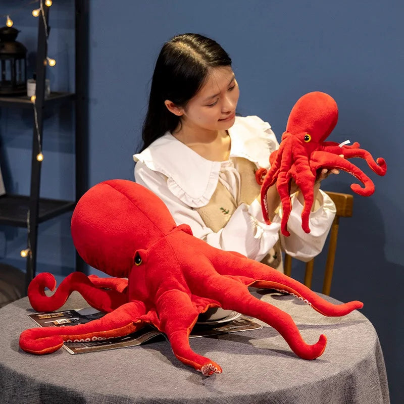 Red Life-like Octopus Plushie-Kawaii Dream