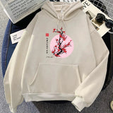 Red Sakura Branch Moon Unisex Hoodie-Kawaii Dream