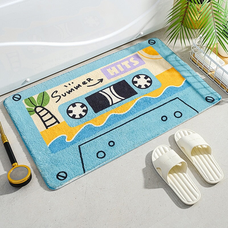 Retro Classic Cassette Music Tape Soft Bath Mat-Kawaii Dream