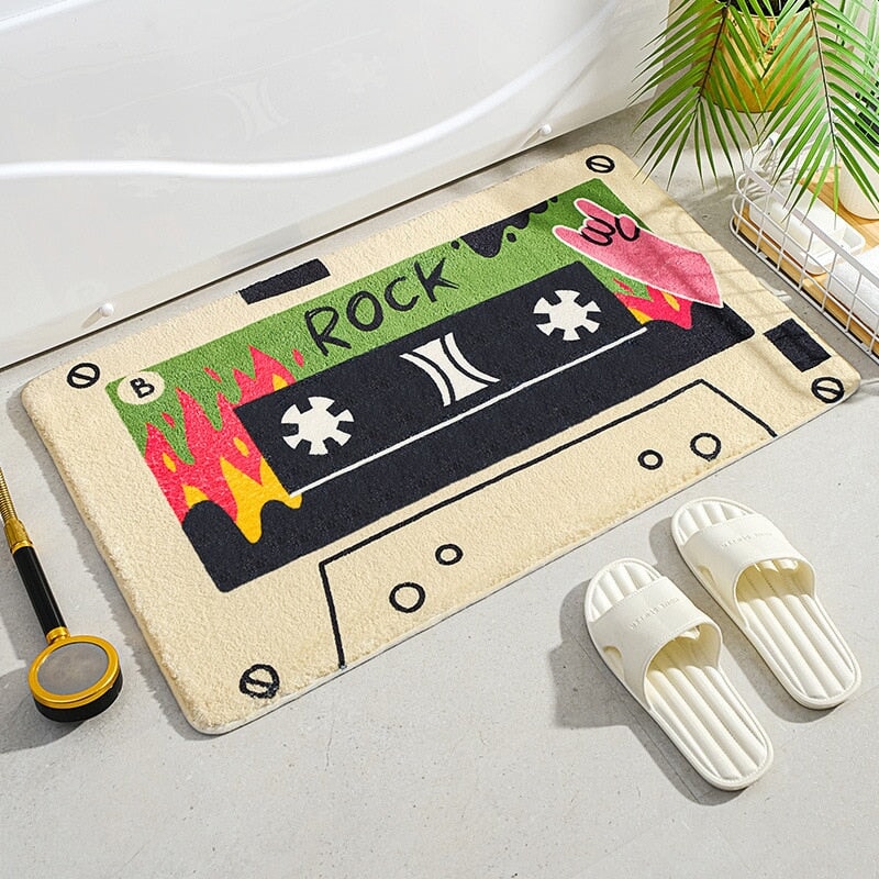 Retro Classic Cassette Music Tape Soft Bath Mat-Kawaii Dream