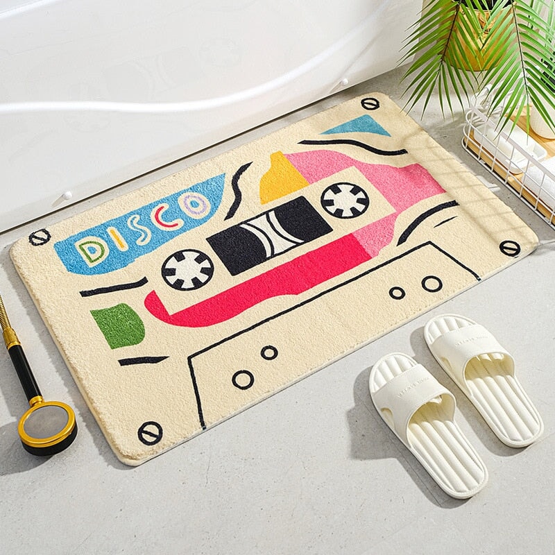 Retro Classic Cassette Music Tape Soft Bath Mat-Kawaii Dream