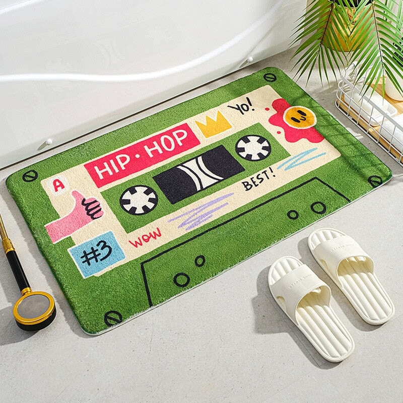 Retro Classic Cassette Music Tape Soft Bath Mat-Kawaii Dream