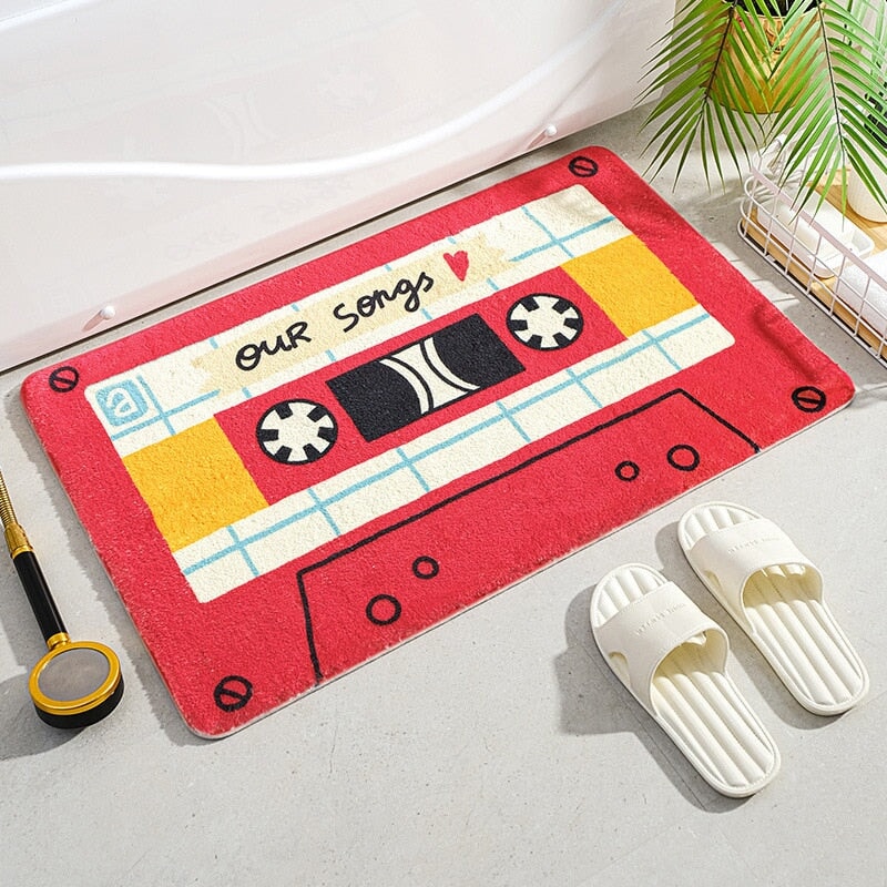 Retro Classic Cassette Music Tape Soft Bath Mat-Kawaii Dream
