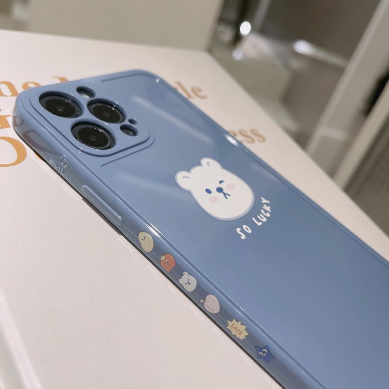 Retro Kawaii Lucky White Bear iPhone Case-Kawaii Dream