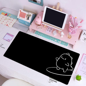 Ride the Wave with Tato Black Edition Large Mouse Pad-Kawaii Dream