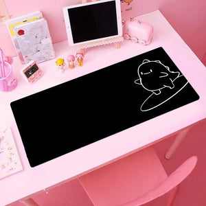 Ride the Wave with Tato Black Edition Large Mouse Pad-Kawaii Dream