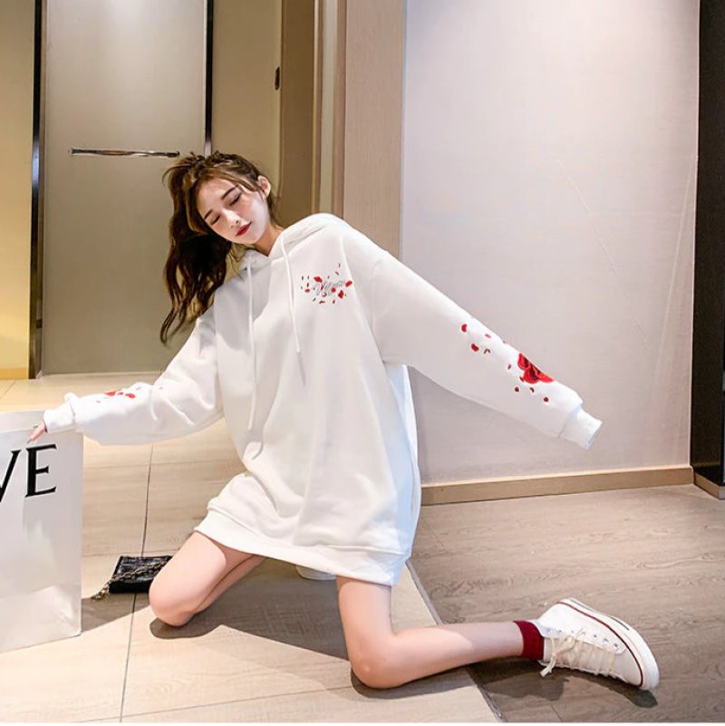 Romantic Couple Red-crowned Cranes Hoodie-Kawaii Dream