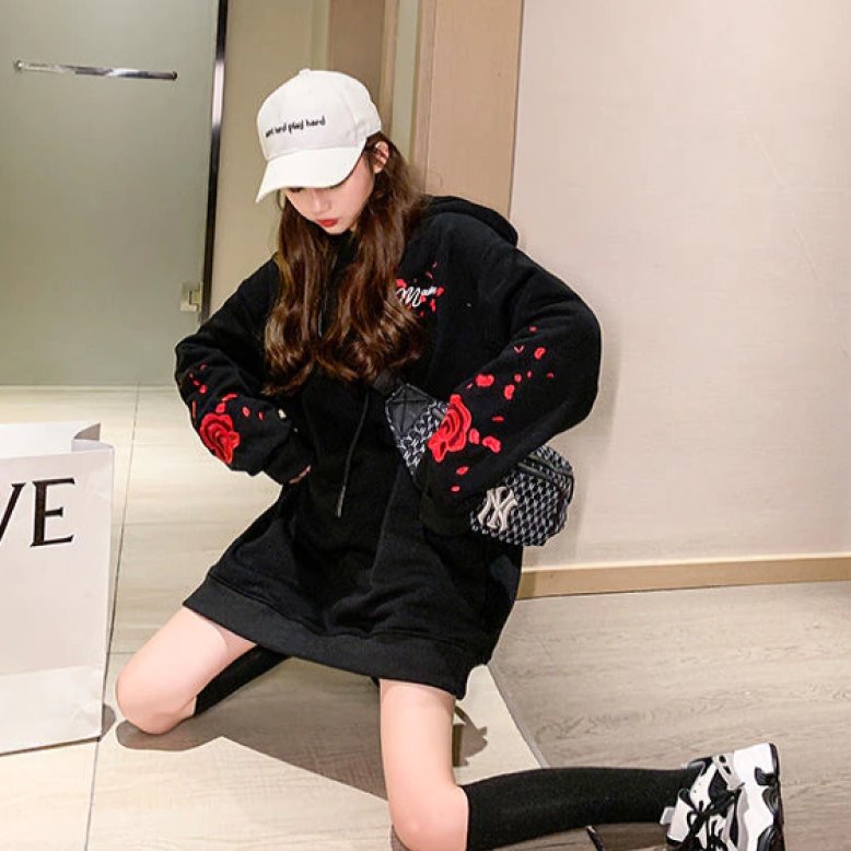 Romantic Couple Red-crowned Cranes Hoodie-Kawaii Dream