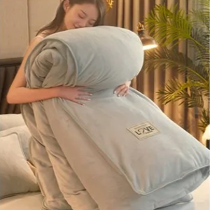 Rose Gray Pink Velvet 3 Pc Bedding Set-Kawaii Dream