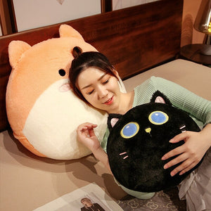 Round Cat Bunny Fox Pillow Plushie Collection-Kawaii Dream