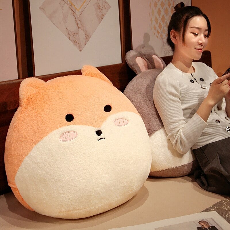 Round Cat Bunny Fox Pillow Plushie Collection-Kawaii Dream