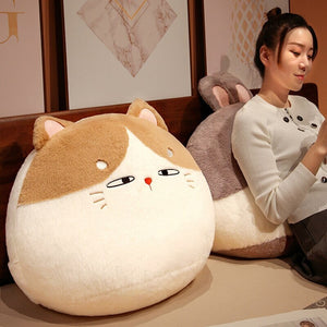 Round Cat Bunny Fox Pillow Plushie Collection-Kawaii Dream