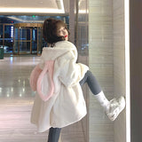 Kawaii Rabbit Ear Zip-Up Plush Hoodie