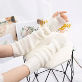 Knit Lolita Fingerless Arm Warmer Gloves