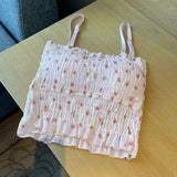 Floral Spaghetti Strap Camisole Built-In Bra
