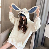 Kawaii Rabbit Ear Zip-Up Plush Hoodie