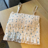 Floral Spaghetti Strap Camisole Built-In Bra